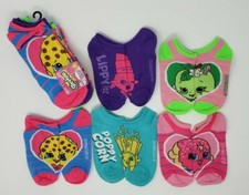 Shopkins Girls No Show Socks 5-Pair