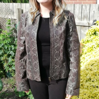 snakeskin leather jacket