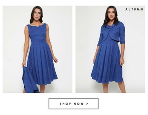 cobalt blue swing dress