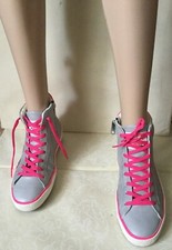 Insulated sneakers COOL Woman, gray/fuchsia calf, size 40 insulated sneakers women