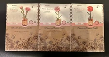 Wooden Bloom Craft - Pink Rose, Red Rose, Pink Carnation *NEW & SEALED*