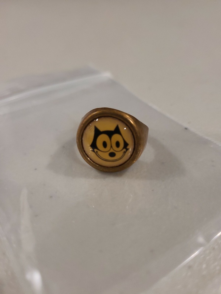 Vintage 1950's-1960's Brass FELIX THE CAT Bubble Gum Machine Ring