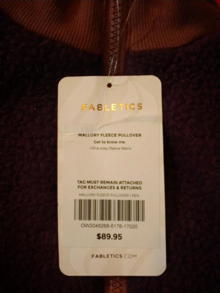 FABLETICS Mallory Fleece Pullover JACKET XS / NEW - Image 3 of 3