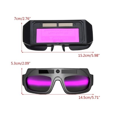 LCD Welding Goggles with Solar Power and Adjustable Shade for TIG MIG