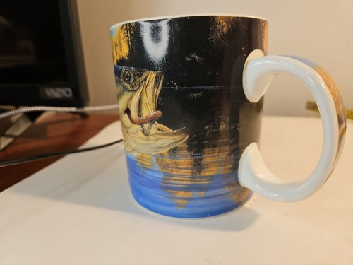 Tazza tazza caffè Prime Time Fred W. Thomas pesce basso pesca natura 2010 firmata - Foto 5 di 10