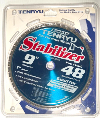 Tenryu PRF-23048BWK 9'' Stabilizer Ferrous Metal Blade | 48T  1'' Arbor