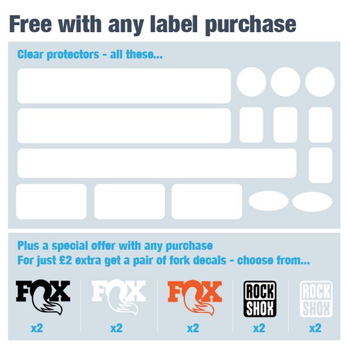 GT Zaskar bike decals labels with free bike protection (26 pack) - 20 colours - Picture 24 of 48