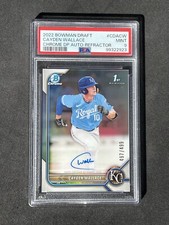 2022 Bowman Draft Cayden Wallace Auto Refractor /499 PSA 9