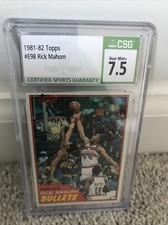 1981-82 Topps Rick Mahorn Washington Bullets Rookie Card NMt. CSG 7.5