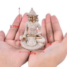UK Meditation Buddha Statue Sandstone Thailand Sculpture Mini Fengshui Figurine