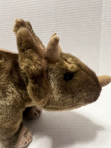 Demdaco Nat & Jules Dinosaur Brown Triceratops Plush Stuffed Animal 14" - Picture 13 of 24