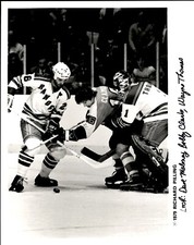 CGE15 1979 Orig Photo DAVE MALONEY WAYNE THOMAS RANGERS - FLYERS BOBBY CLARKE