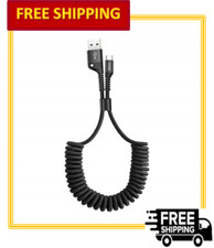 Baseus 100W Retractable Coiled USB A to USB C...