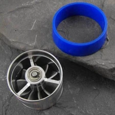 Silver Air Intake Aluminum Fan FUEL GAS SAVER Turbo SUPERCHARGER ECO Tornado Jet