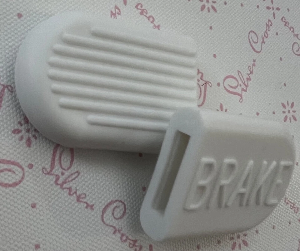 NEW * LONG LIFE * BRAKE PADS RUBBERS FOR SILVER CROSS MARLBOROUGH PRAM -FREEPOST