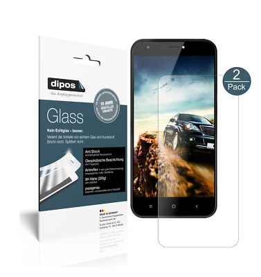 2x Schutzfolie für Ulefone S7 Pro matt - Anti-Shock 9H Folie dipos Glass