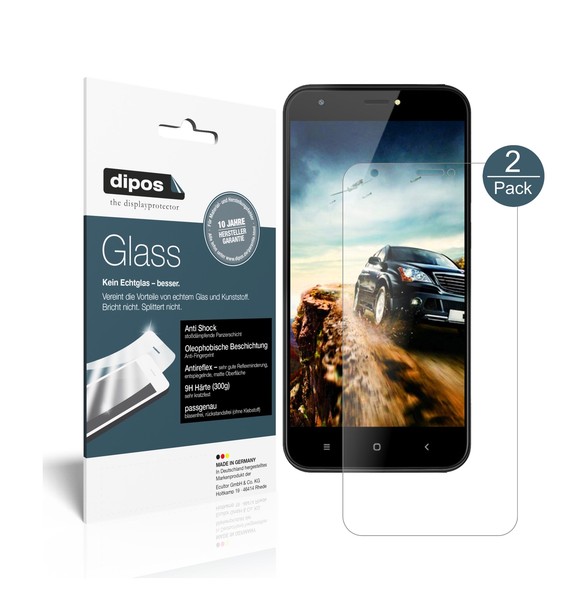 2X Schutzfolie FüR Ulefone S7 Pro Matt - Anti-Shock 9H Folie Dipos Glass-image