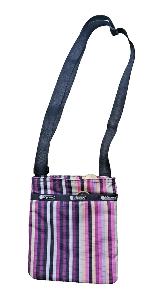 Le Sportsac N'Quead Mini Slim Crossbody Purse Limited Edition Hand Painted Print