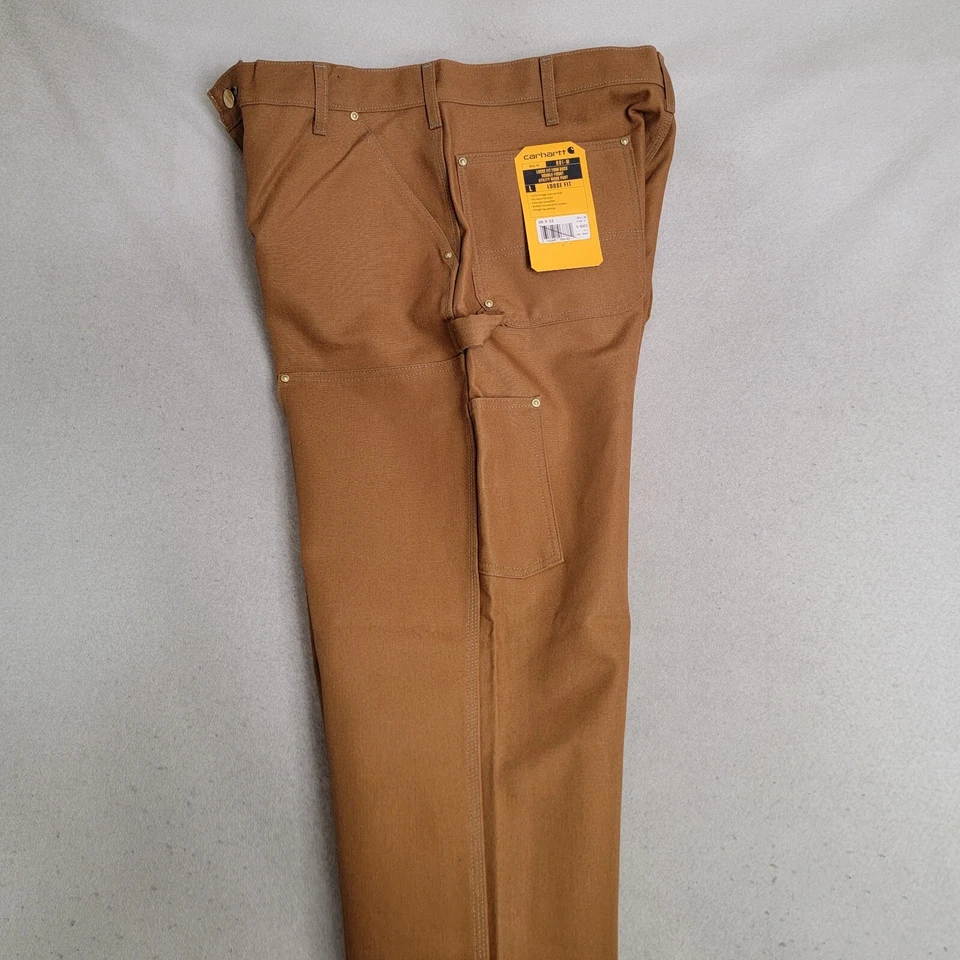 Pantalones Carhartt Doble Frontal Para Hombre 36x32 Marrón Ropa de Trabajo Utilidad Relajado Nuevos con Etiquetas Foto 4 de 4