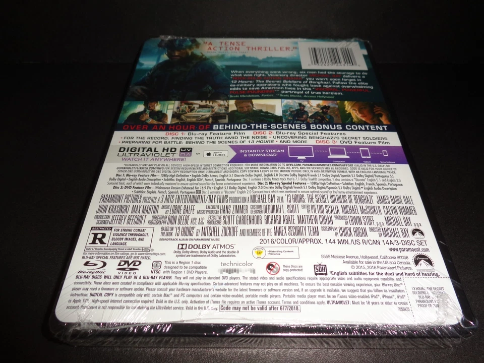 13 HOURS: THE SECRET SOLDIERS OF BENGHAZIi-BEST BUY STEELBOOK---BLURAY + DVD - Image 2 of 4