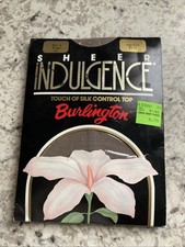 Vintage Burlington Sheer Indulgence Control Top Panty Hose Size 2 Taur A07 New
