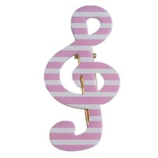 Modern Starry Music Note Hairpin Striped Pattern Lightweight Resin Clip For