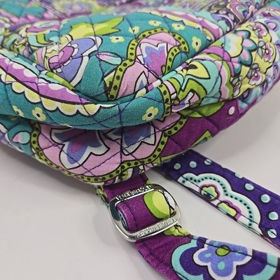 Vera Bradley Quilted Heather Purple Paisley Medium Backpack  display picture 3