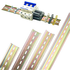 35mm DIN Rail Slotted Top Hat Length 85mm - 380mm For Circuit Breakers