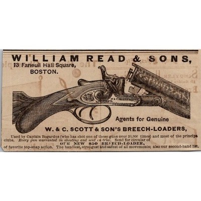 W&C Scott & Son's Breech-Loaders Agents For Genuine Boston 1878 Clipping SAI4-M8