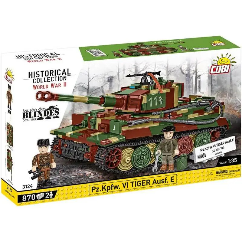 PzKpfw VI Tiger Ausf.E COBI 3124 Jeu de Construction Char Allemand 2 en 1