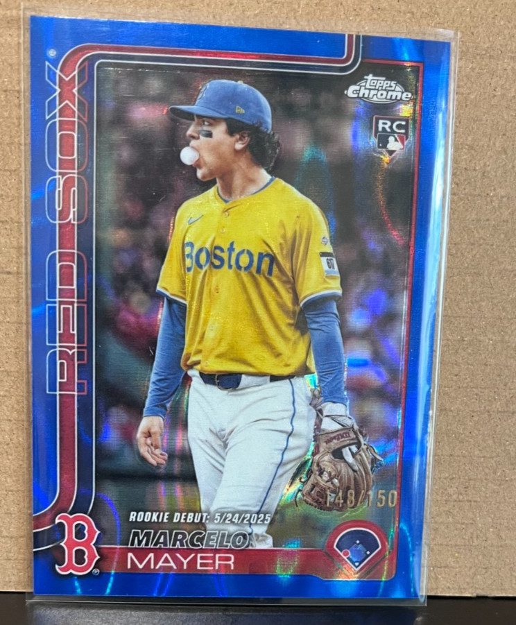 2025 Topps Chrome Update #USC117 Marcelo Mayer Blue Lava Refractor Debut #/150