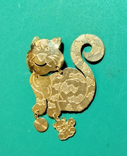 Vintage NTF Whimsical Cat Brooch (178 - 2662)