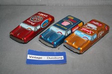3x Vintage Blechspielzeug Werbeauto Blechauto Tiny Toy 1 Auto mit Defekt Nomura?