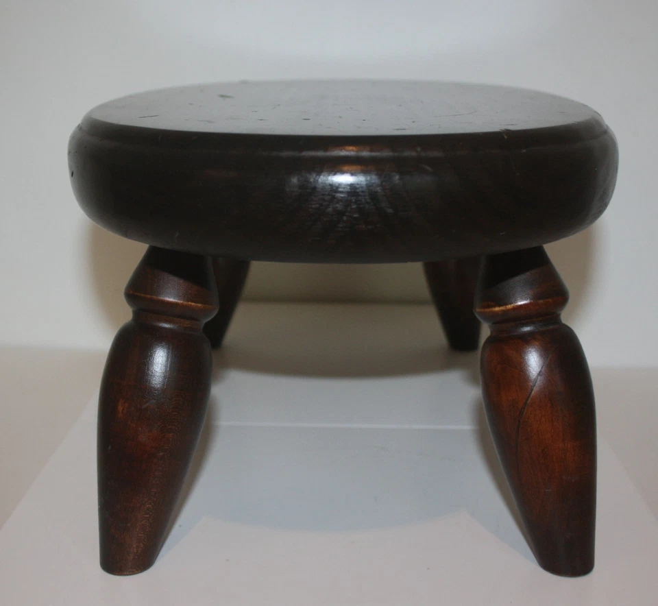 Solid Wood Oval Footstool Seat 17X10X7 - Image 4 of 4
