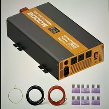 2000W Pure Sine Wave Inverter 12V to 120V Power Car Home Solar Truck Camp