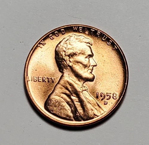 1958 D LINCOLN WHEAT PENNY UNC #P3401