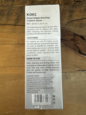 KOEC Deep Collagen Boosting Cream In Serum 30ml Exp 2030