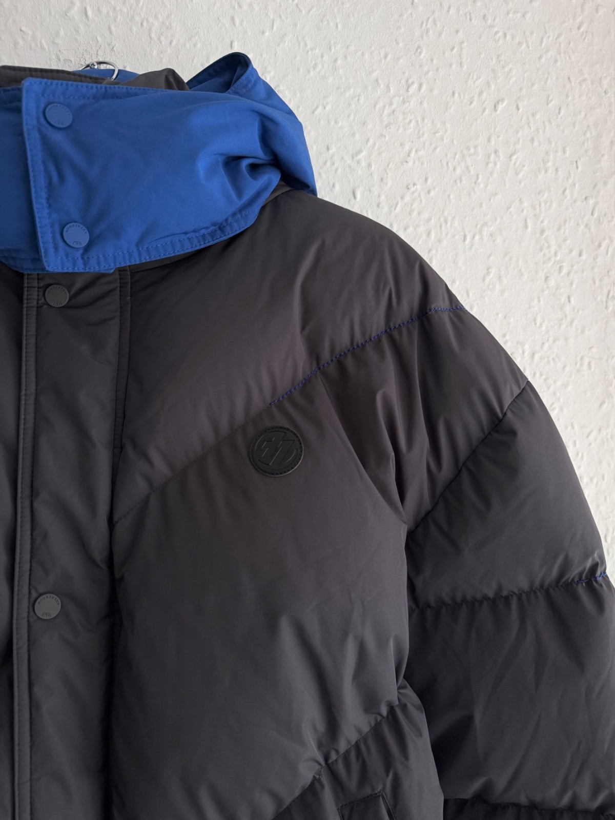 Men's ADER error x Zara Oversized Puffer Grey/Blue Jacket - Size M image 5