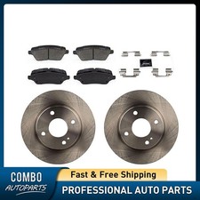 Front Brake Pads and Brake Rotors Kit for 2014-2019 Ford Fiesta
