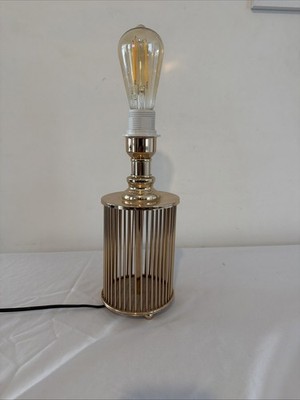 Goldfarbene Edison Käfiglampe aus Metall