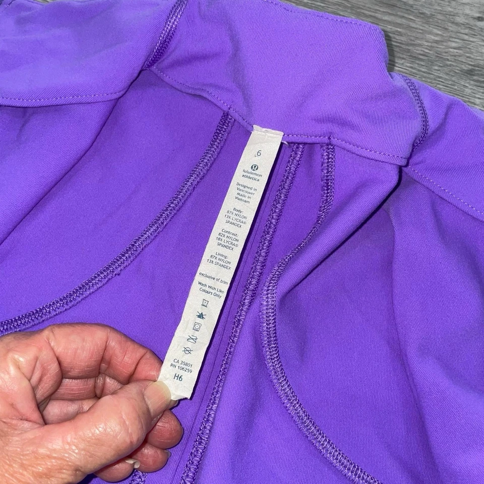 Chaqueta deportiva Lululemon Forme Define púrpura con cremallera Luon para mujer talla 6 Foto 4 de 4
