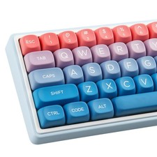 PBT Keycaps 143 Keys MOA Profile Cute Rainbow Candy Keycap Dye-Sublimation Fa...