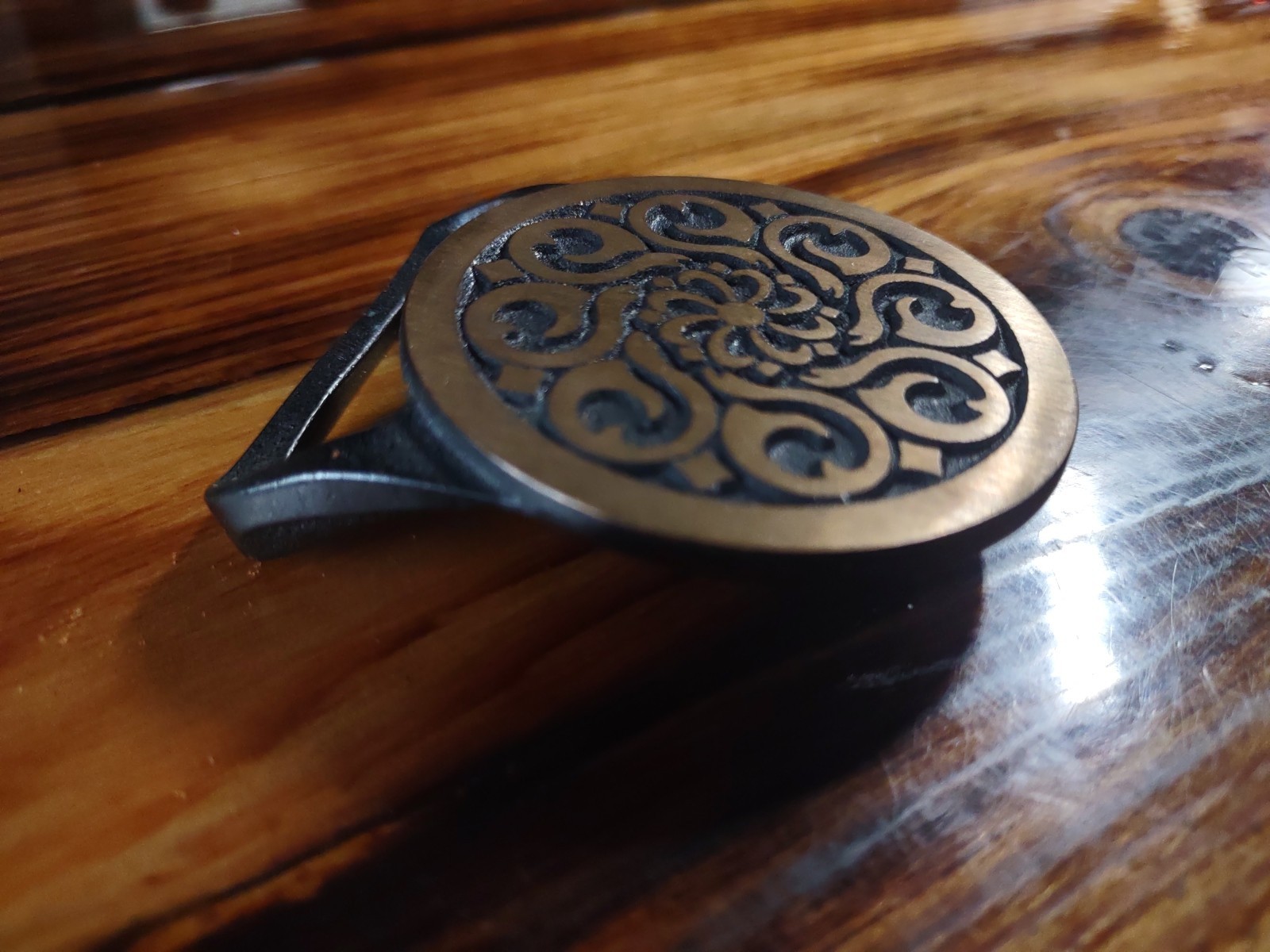 TECH-ETHER GUILD 1978 SOLID BRASS GALAXY BELT BUC… - image 5