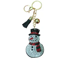 Popfizzy Bling Christmas Snowman Keychain, Hanukkah Gifts for Women and Girls