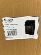 Milano Post Pointed Mailbox - Rustic Black Mailboxes for Outside Or Inside