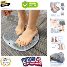 Shower Foot Scrubber Mat Back Washer Exfoliating Bath Wash Pad Wall Mounted S...