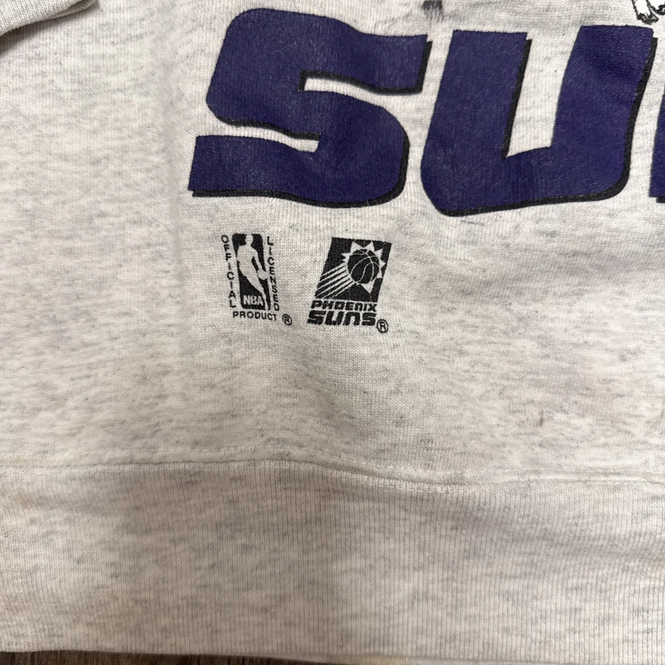 De colección Años 90 Phoenix Suns Nuez moscada Talla L Cuello Redondo Te Quemaremos Gráfico NBA Foto 3 de 4