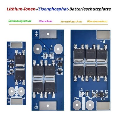 1S 12A, 3.7V Li-ion LiPo Akku Schutz Platine BMS PCB Protection Board für 18650