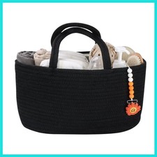 Baby Diaper Caddy Organizer for Girl Boy Cotton Rope Nursery Storage Bin Bask...