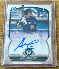 AXEL SANCHEZ 2023 Bowman Chrome AUTO AUTOGRAPH 1STRC ROOKIE ! SEATTLE MARINERS !